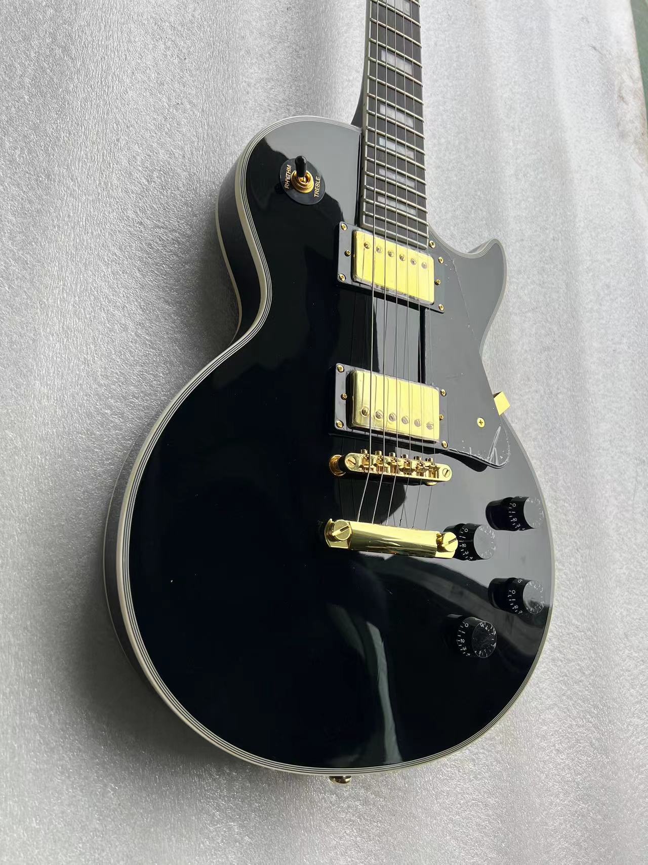 High-end timed high quality black LP electric guitar