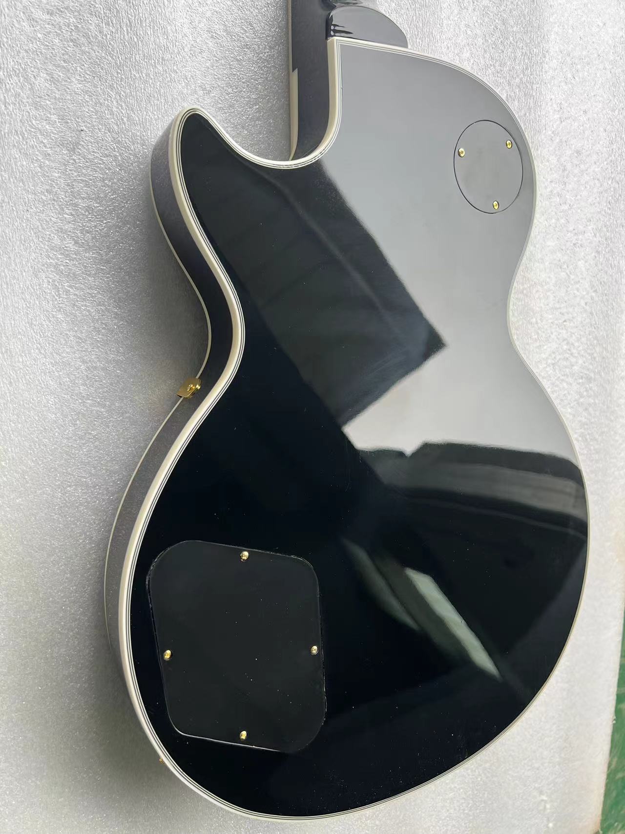 DIY custom LP black guitar