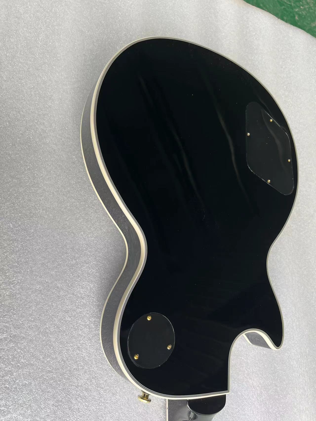 DIY custom LP black guitar