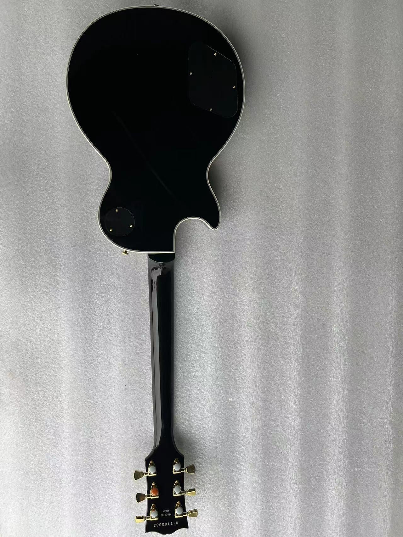 DIY custom LP black guitar